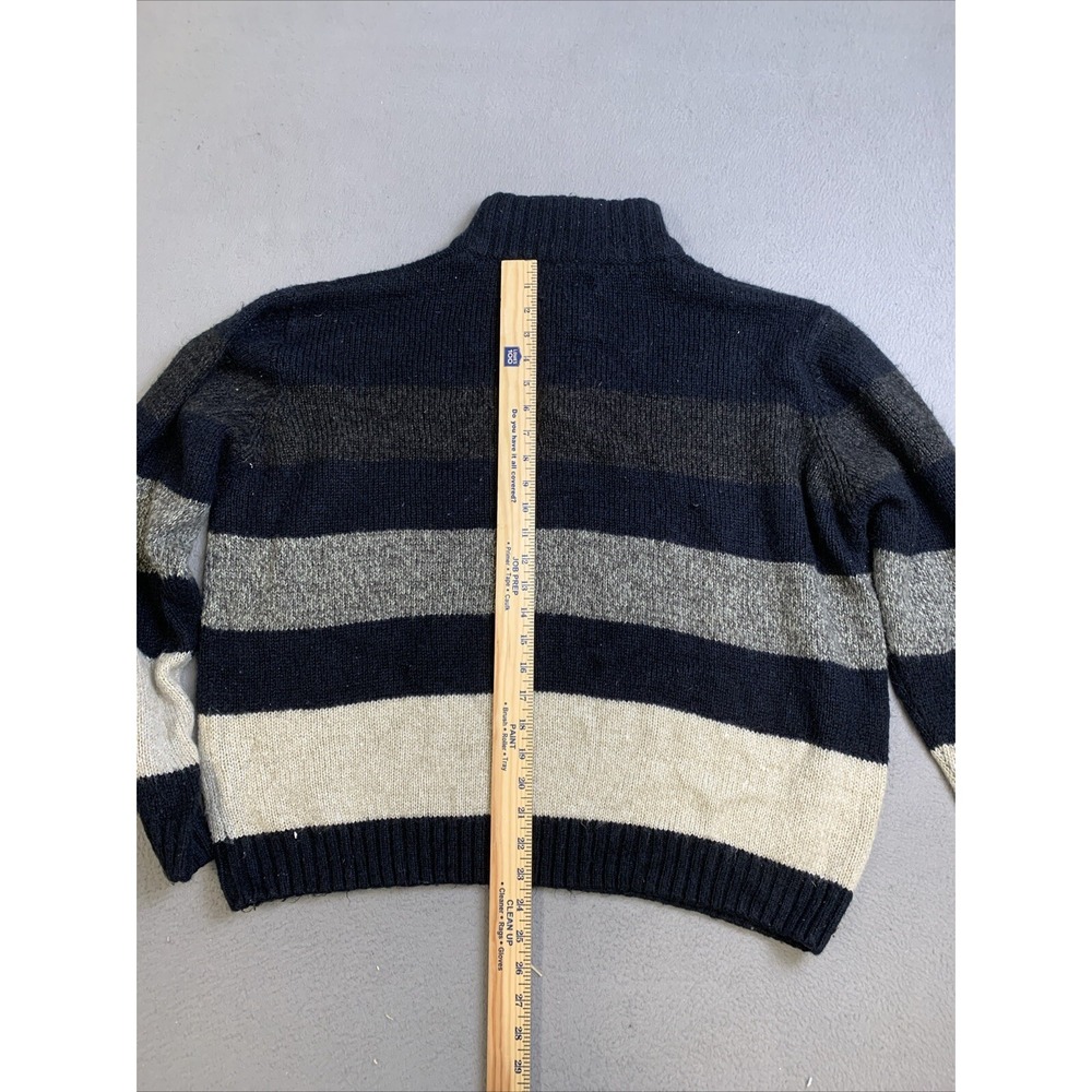 U.S. Polo Assn. Sweater Men's Size‎ XXL Zip Pullover Blue Grey White Striped - Picture 7 of 9